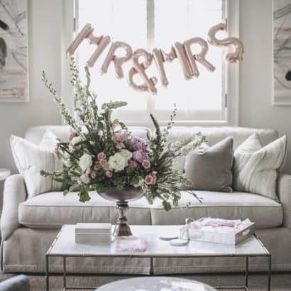 rose gold wedding shower ideas