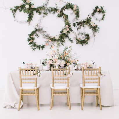 swan lake party - floral wreath decor