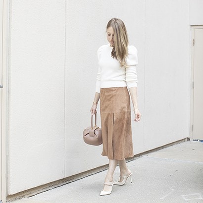 Suede skirt