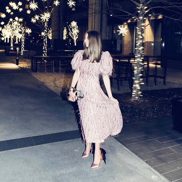 emily hertz sparkly dress & last minute gift ideas