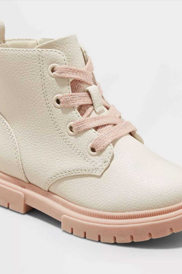 Toddler Girls' Amaya Zipper Lace-Up Combat Boots - Cat & Jack™