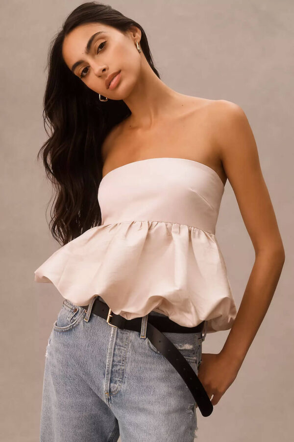 By Anthropologie bubble strapless tank