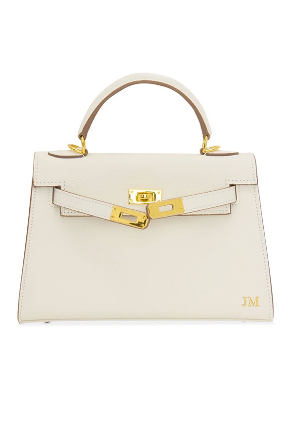 Lily & Bean Hettie Mini Bag -Snow White with Initials