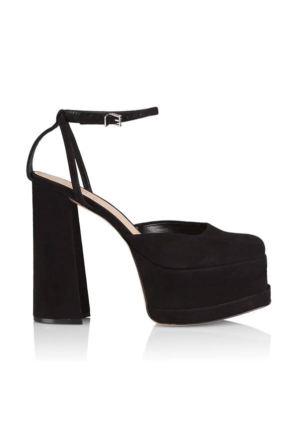Schutz Luan Nubuck Platform Ankle-Strap Pumps