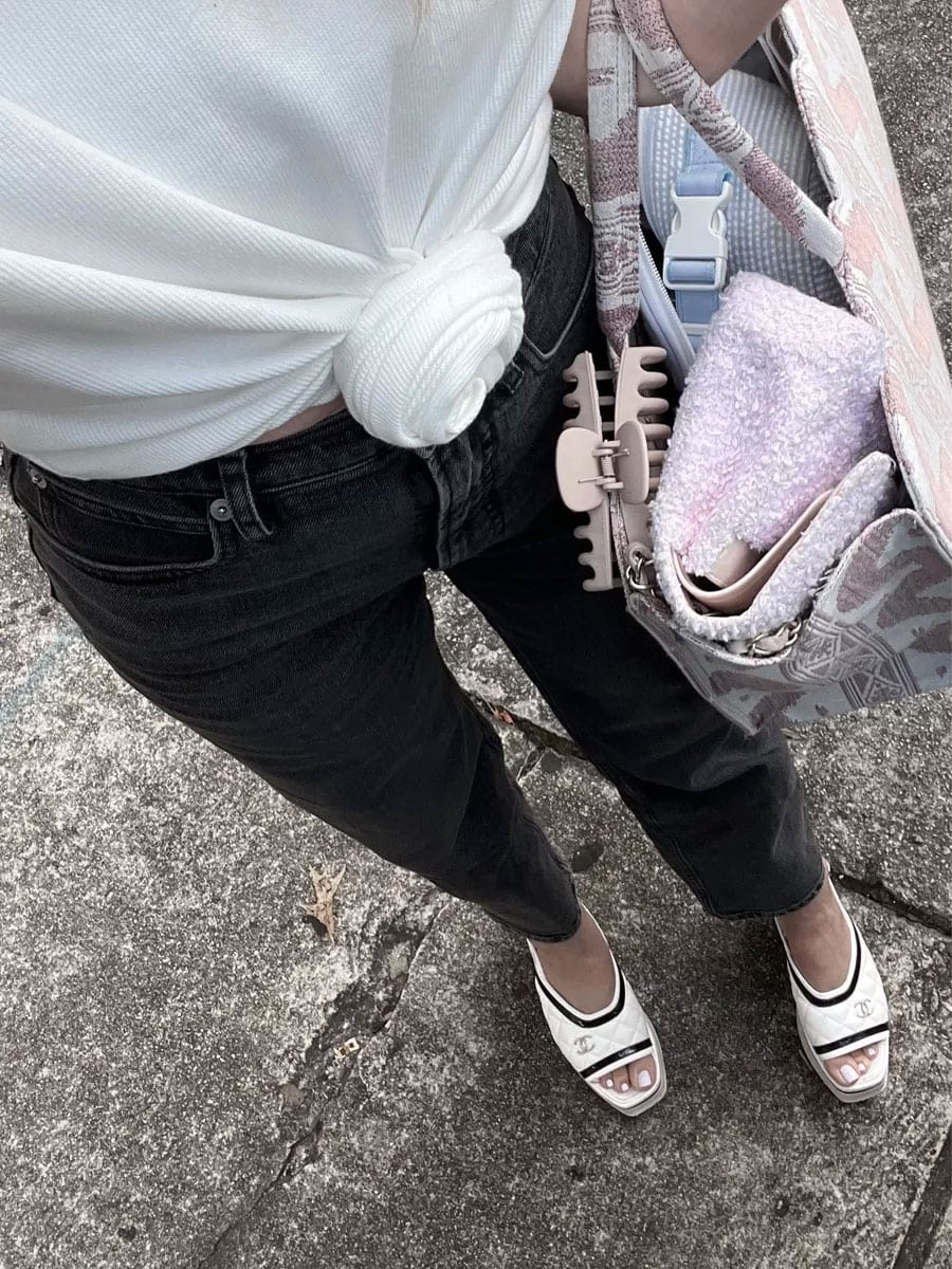 Black jeans on the go
