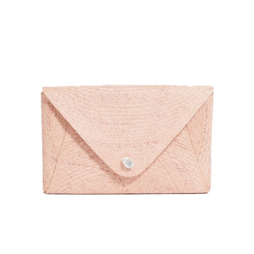 pamela munson pink envelope clutch