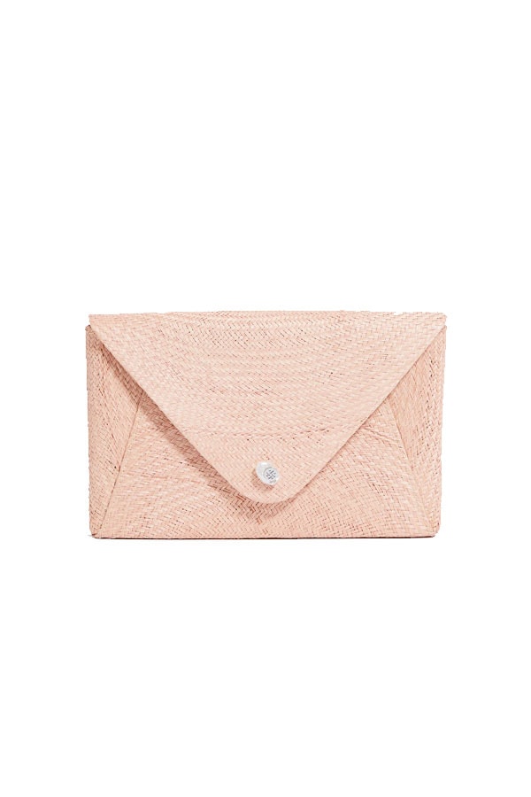 pamela munson pink envelope clutch