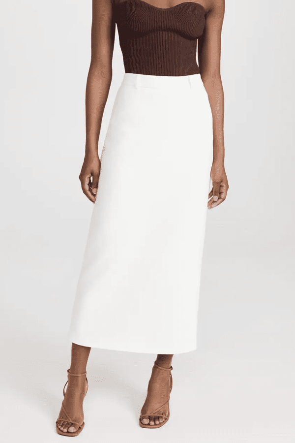 white pencil skirt