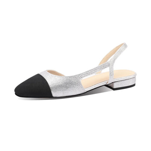 black silver slingbacks from Amazon