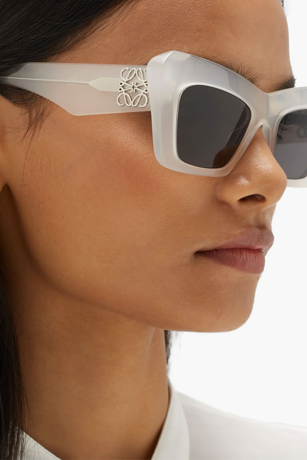 LOEWE EYEWEAR Anagram-logo cat-eye acetate sunglasses
