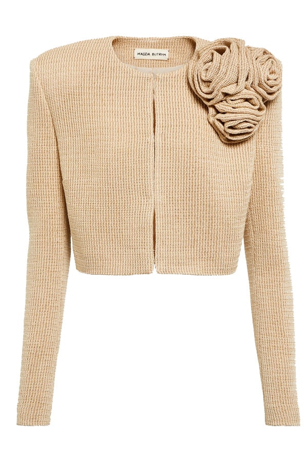 MAGDA BUTRYM Appliquéd cropped jacket