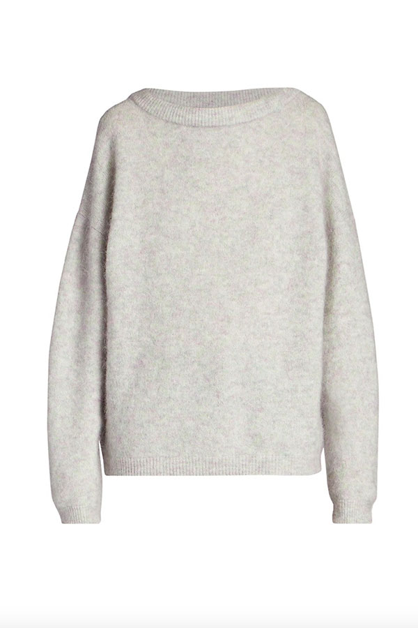 light gray sweater